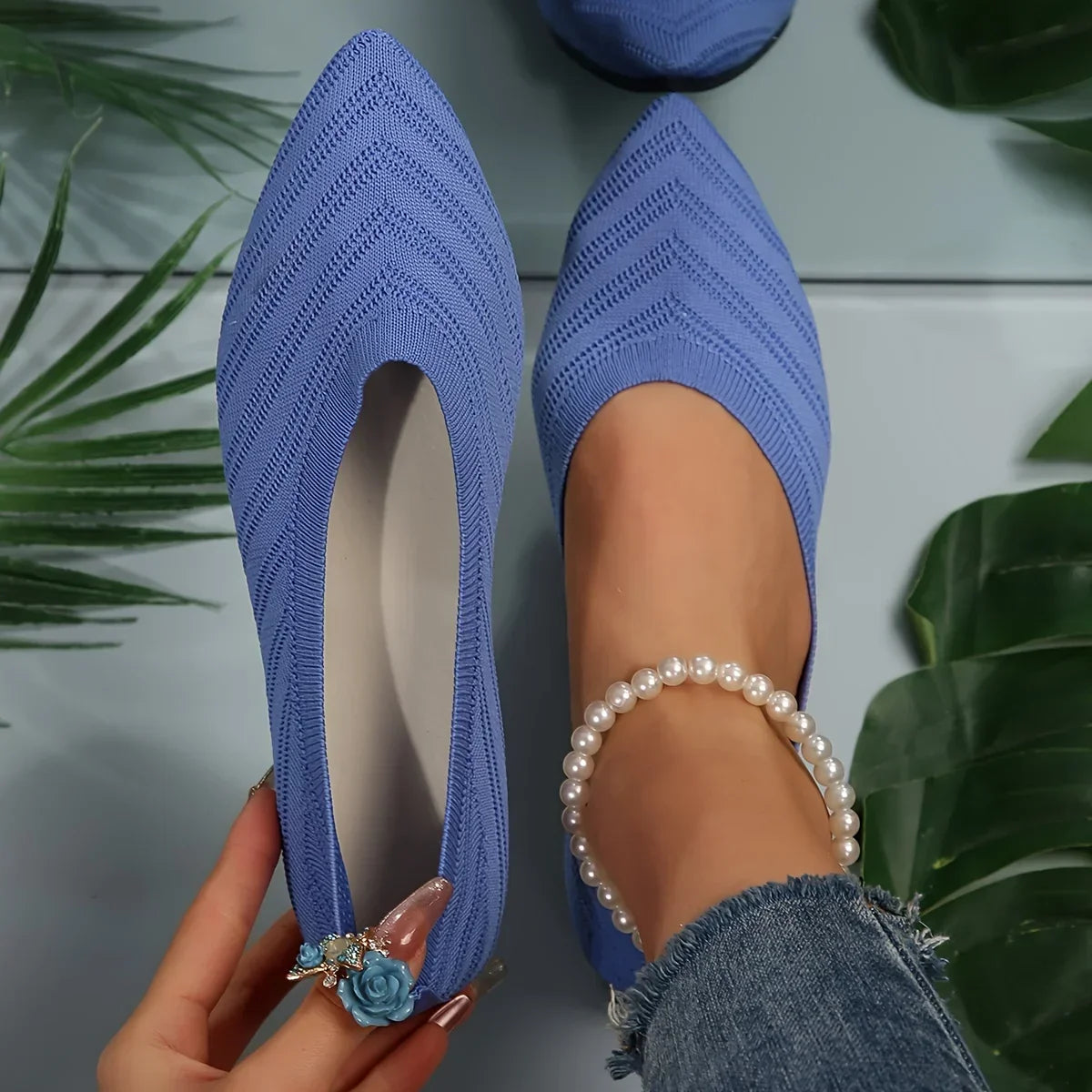 Carlena | Eleganckie baleriny damskie z siateczki o lekkim i stylowym kroju