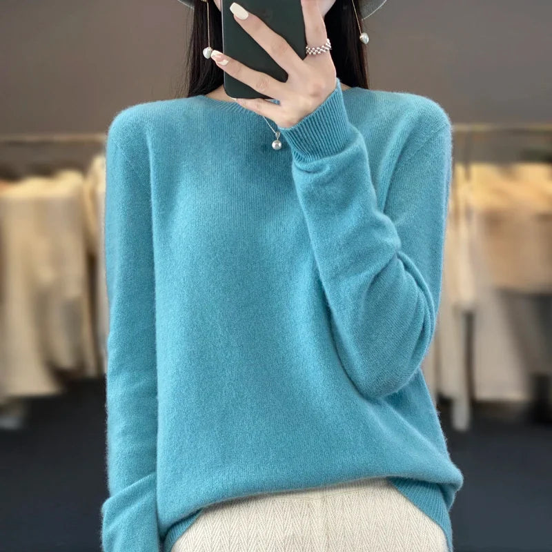 Carlena | Damski sweter premium o miękkim kaszmirowym wykończeniu