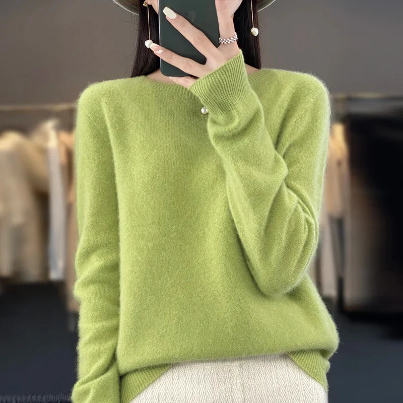 Carlena | Damski sweter premium o miękkim kaszmirowym wykończeniu
