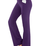 Carlena | Eleganckie spodnie bootcut z wysokim stanem i kieszeniami