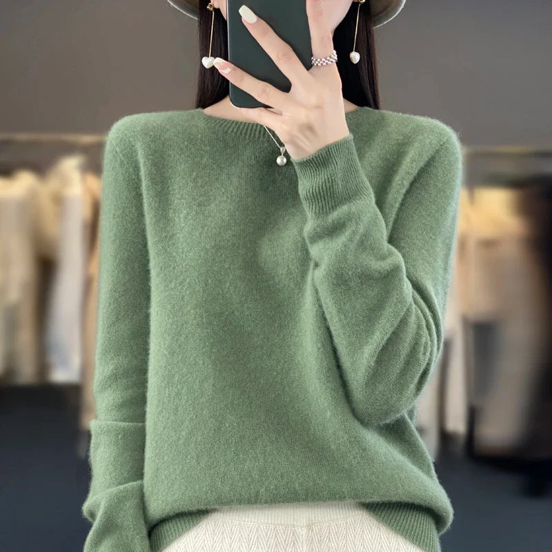 Carlena | Damski sweter premium o miękkim kaszmirowym wykończeniu