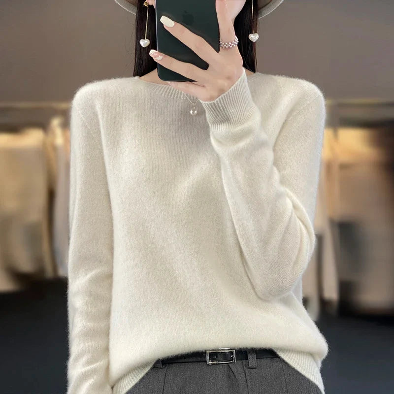 Carlena | Damski sweter premium o miękkim kaszmirowym wykończeniu