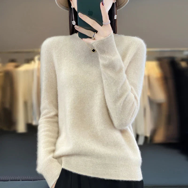 Carlena | Damski sweter premium o miękkim kaszmirowym wykończeniu