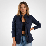 Carlena | Lekka Kurtka na Zamek w Stylu Casual