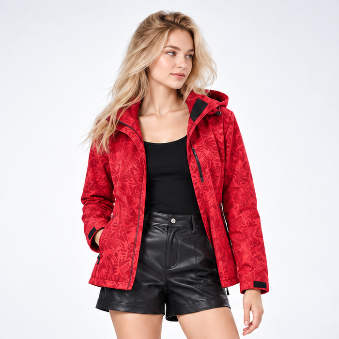 Carlena | Kurtka Outdoor z Kapturem i Ochroną przed Wiatrem