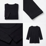 Carlena | Damski T-Shirt z Okrągłym Dekoltem i Rękawem 3/4