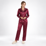 Carlena | Elegancka Satynowa Piżama Dwuczęściowa