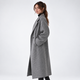 Carlena | Elegancki Płaszcz Oversize z Wełnianym Efektem