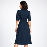 Carlena | Elegancka casualowa sukienka damska o podkreślonym kroju | Julia