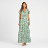 Carlena | Elegancka Sukienka Maxi w Kwiaty z Dekoltem V Lilia
