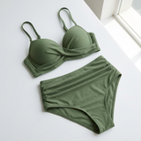 Carlena | Wyszczuplające Bikini z Wysokim Stanem i Efektem Push Up Retro
