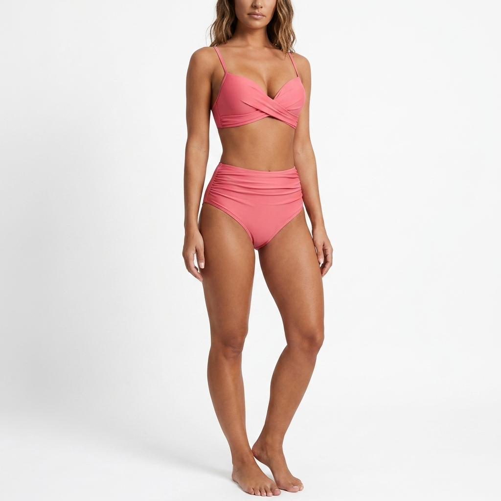 Carlena | Wyszczuplające Bikini z Wysokim Stanem i Efektem Push Up Retro