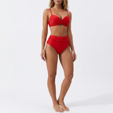 Carlena | Wyszczuplające Bikini z Wysokim Stanem i Efektem Push Up Retro