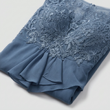 Carlena | Elegancka Sukienka Midi z Koronkową Górą i Rękawem 3/4