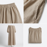 Carlena | Oversize Sukienka Maxi z Odkrytymi Ramionami i Luźnymi Rękawami