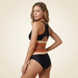 Carlena | Damskie Bikini Color Block z Topem Sportowym