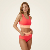 Carlena | Damskie Bikini Color Block z Topem Sportowym