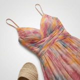 Carlena | Damska Sukienka Maxi w Kwiaty z Odkrytymi Plecami