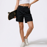 Carlena | Damskie Szorty Cargo Vintage z 6 Kieszeniami