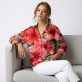 Carlena | Elegancka Damska Bluzka z Nadrukiem