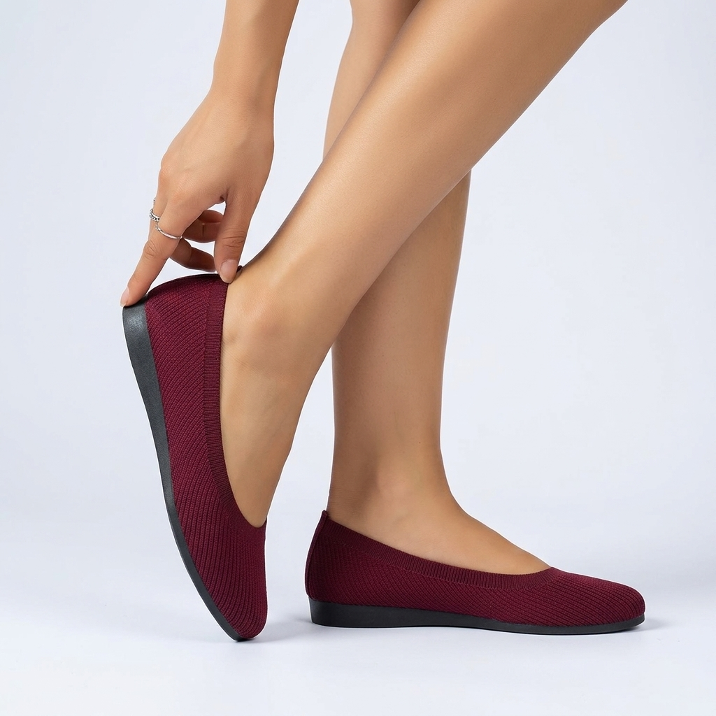 Carlena | Damskie Ortopedyczne Buty Wsuwane z Oddychającej Dzianiny