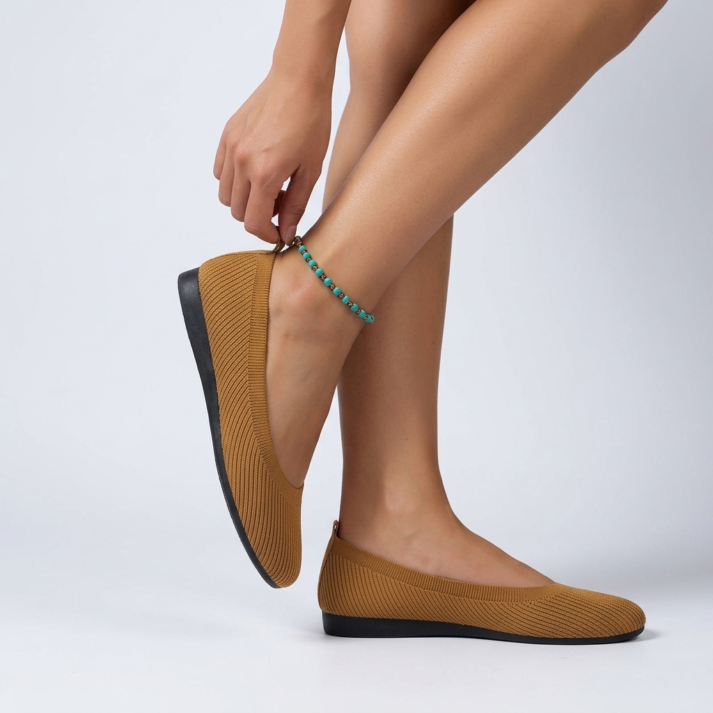 Carlena | Damskie Ortopedyczne Buty Wsuwane z Oddychającej Dzianiny