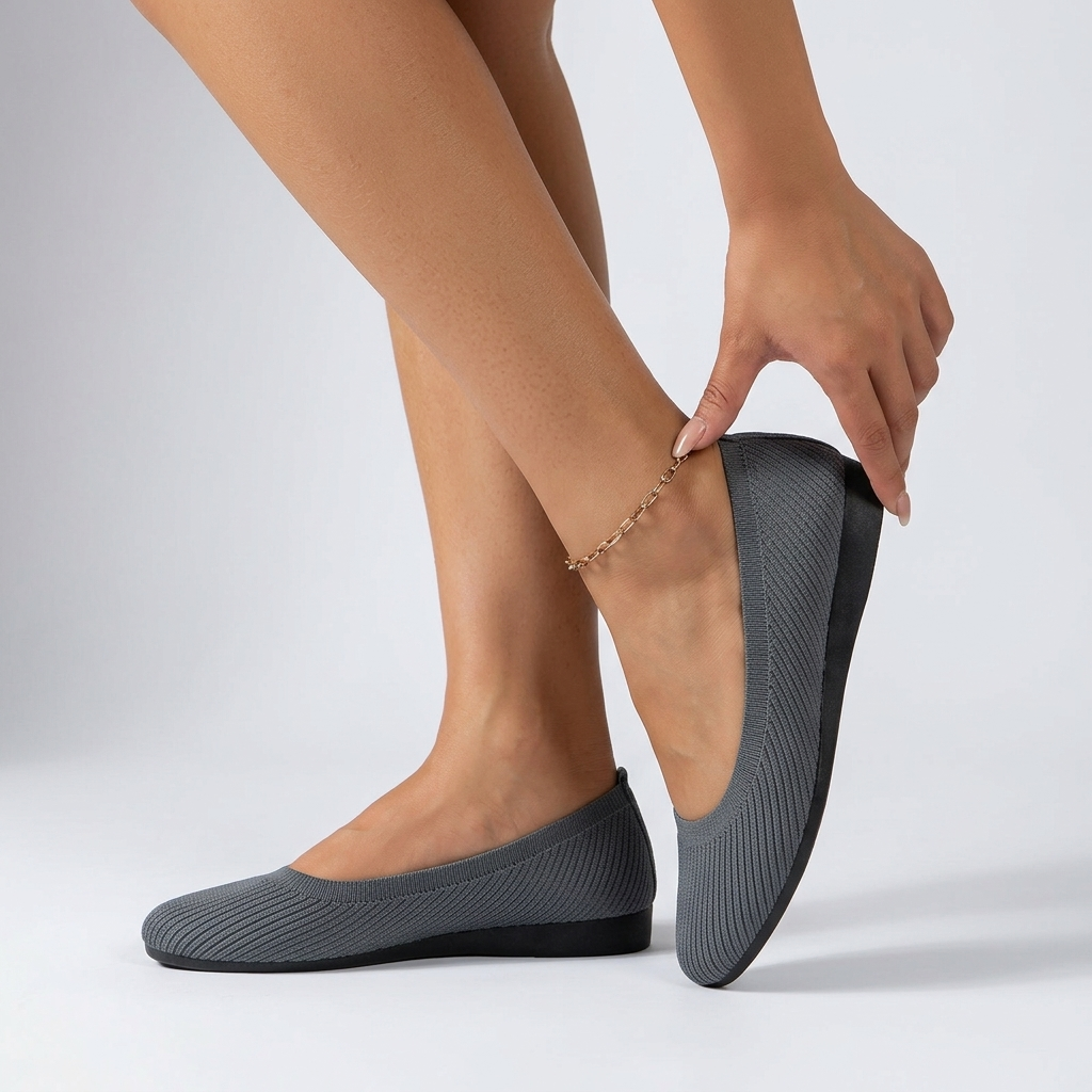 Carlena | Damskie Ortopedyczne Buty Wsuwane z Oddychającej Dzianiny
