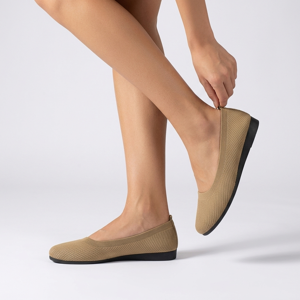 Carlena | Damskie Ortopedyczne Buty Wsuwane z Oddychającej Dzianiny