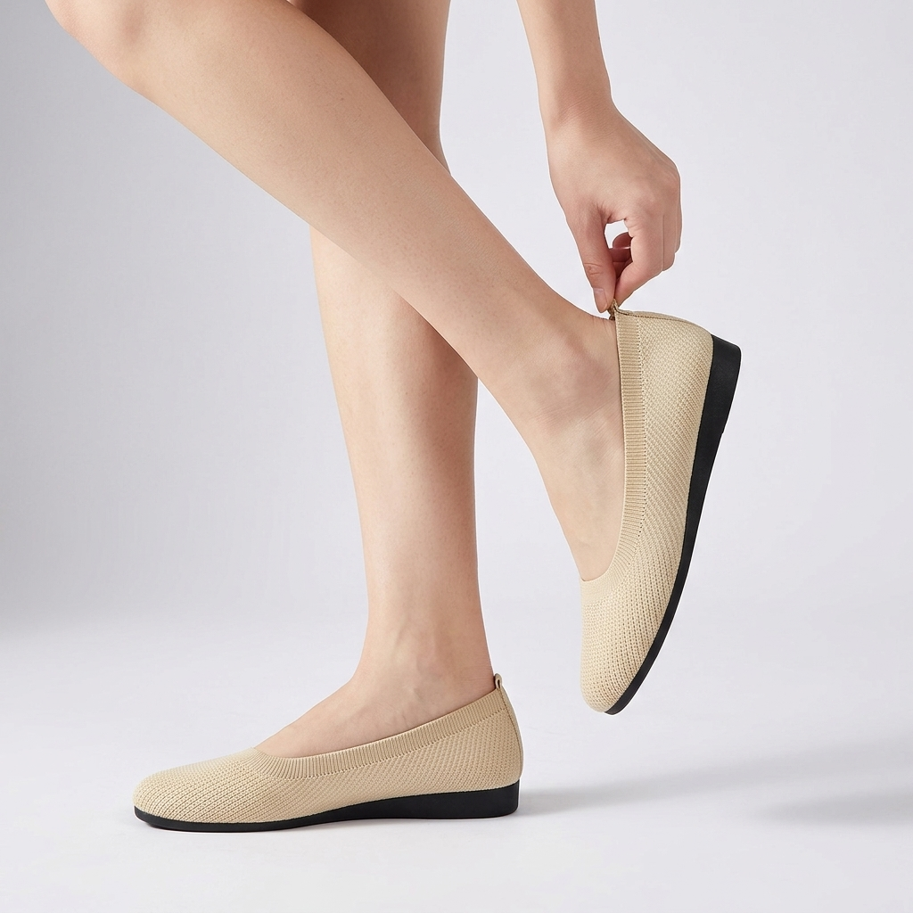 Carlena | Damskie Ortopedyczne Buty Wsuwane z Oddychającej Dzianiny