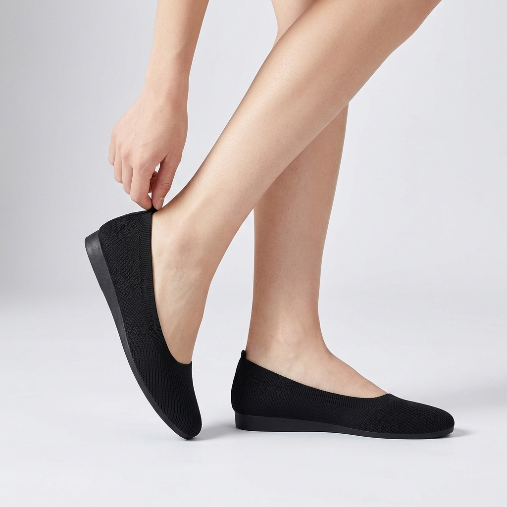 Carlena | Damskie Ortopedyczne Buty Wsuwane z Oddychającej Dzianiny