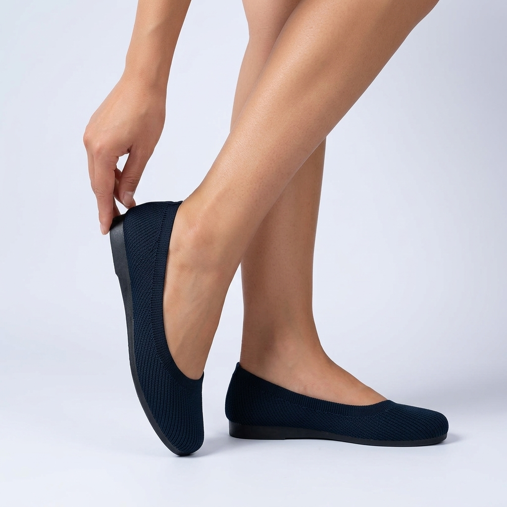 Carlena | Damskie Ortopedyczne Buty Wsuwane z Oddychającej Dzianiny