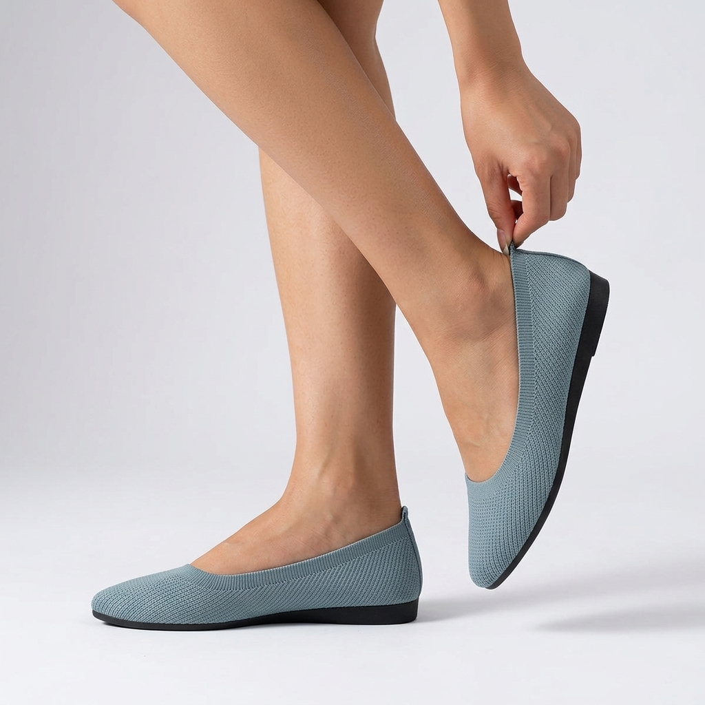 Carlena | Damskie Ortopedyczne Buty Wsuwane z Oddychającej Dzianiny