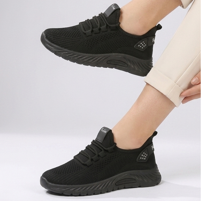 Carlena | Damskie Oddychające Sneakersy z Dzianiny
