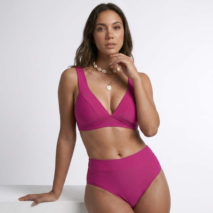 Carlena | Damskie Bikini z Wysokim Stanem i Dekoltem V
