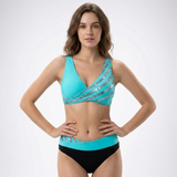 Carlena | Damskie Bikini z Geometrycznym Wzorem i Modelującym Fasonem