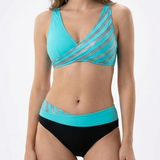 Carlena | Damskie Bikini z Geometrycznym Wzorem i Modelującym Fasonem