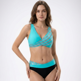 Carlena | Damskie Bikini z Geometrycznym Wzorem i Modelującym Fasonem