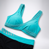 Carlena | Damskie Bikini z Geometrycznym Wzorem i Modelującym Fasonem