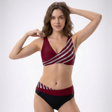 Carlena | Damskie Bikini z Geometrycznym Wzorem i Modelującym Fasonem