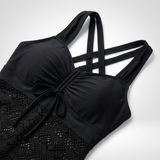 Carlena | Damski Tankini z Koronkową Spódniczką i Szortami