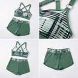 Carlena | Damskie Bikini z Wysokim Stanem i Szortami