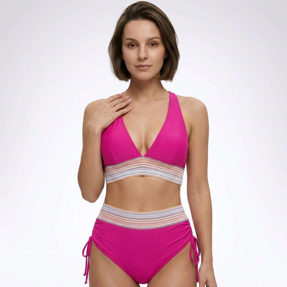 Carlena | Damskie Bikini z Wysokim Stanem i Modelującym Pasem