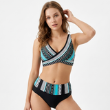 Carlena | Damskie Bikini Modelujące Sylwetkę z Wysokim Stanem