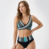 Carlena | Damskie Bikini Modelujące Sylwetkę z Wysokim Stanem