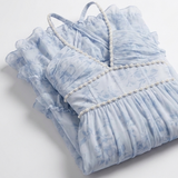 Carlena | Elegancka Kwiatowa Sukienka Maxi Halter z Perłami i Rozcięciem