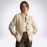 Carlena | Elegancki Kardigan Damski z Guzikami i Kieszeniami