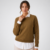Carlena | Damski sweter wełniany o eleganckim kroju i minimalistycznym wykończeniu | Jolanta