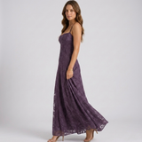 Carlena | Elegancka Sukienka Maxi z Gorsetowym Gorsetem i Kwiatowym Wzorem