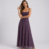 Carlena | Elegancka Sukienka Maxi z Gorsetowym Gorsetem i Kwiatowym Wzorem