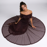 Carlena | Elegancka Sukienka Maxi z Odkrytymi Ramionami